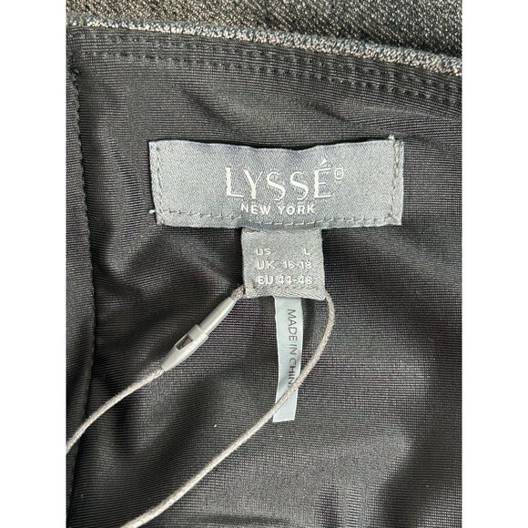 Lyssé Metallic Coated Baby Boot Knit Denim in Metallic Cocoa - Sz L - NWT - Picture 7 of 12